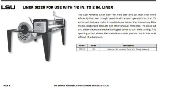 Duro Dyne LSU Advance Liner Sizer